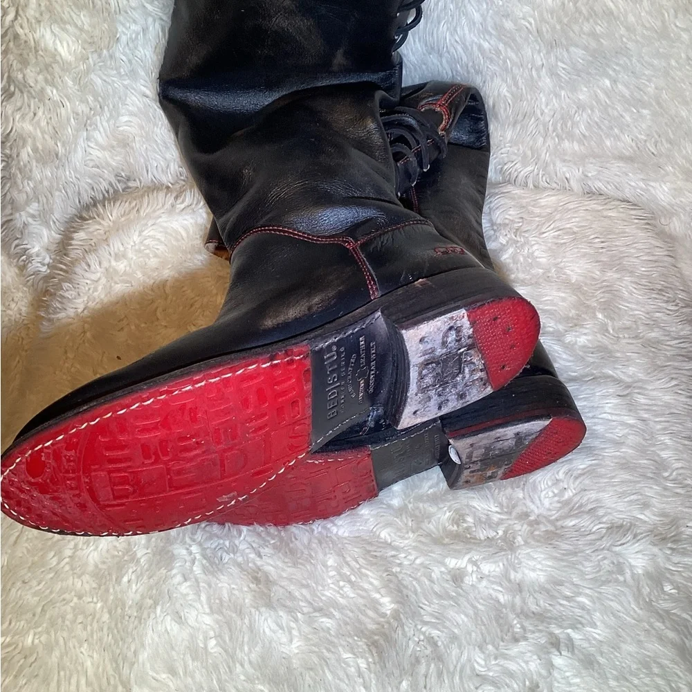 Bed/stu Manchester Black Knee-High Leather Boots size medium